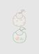 Pack of two baby bibs in pure white cotton_0