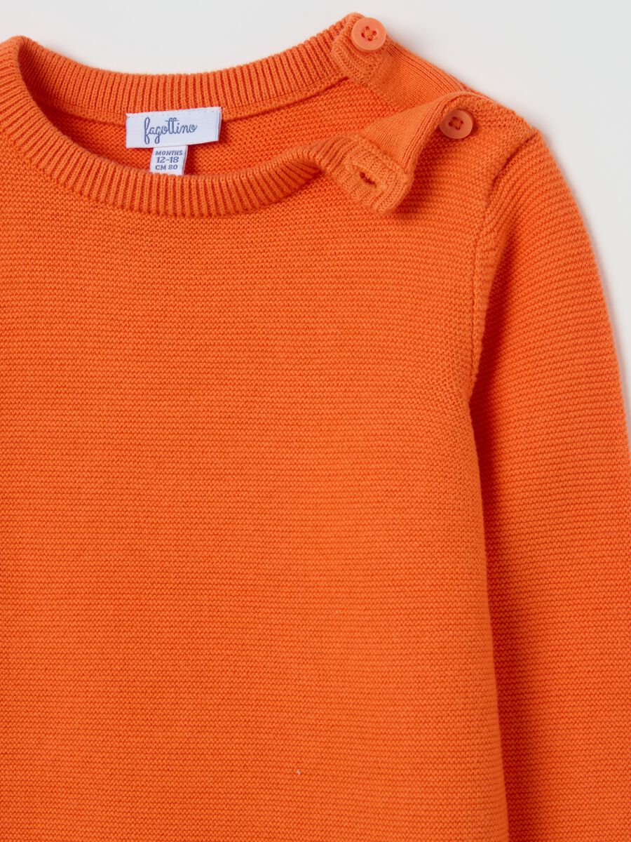 Solid colour cotton pullover_2