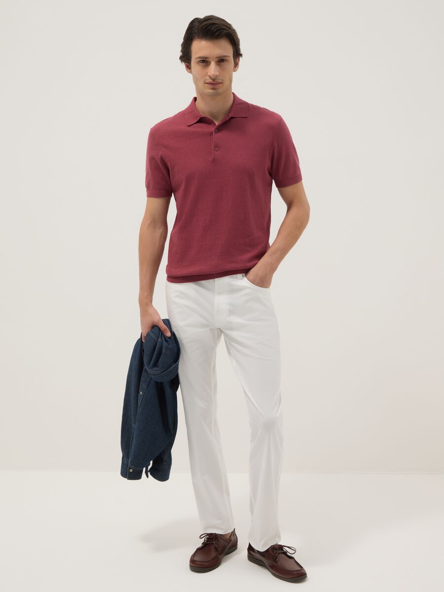 Red pure cotton polo regular fit_1
