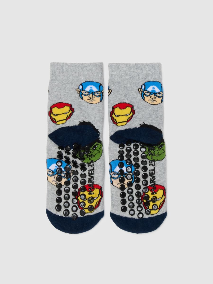 Children's non-slip socks in multicolour cotton blend_1