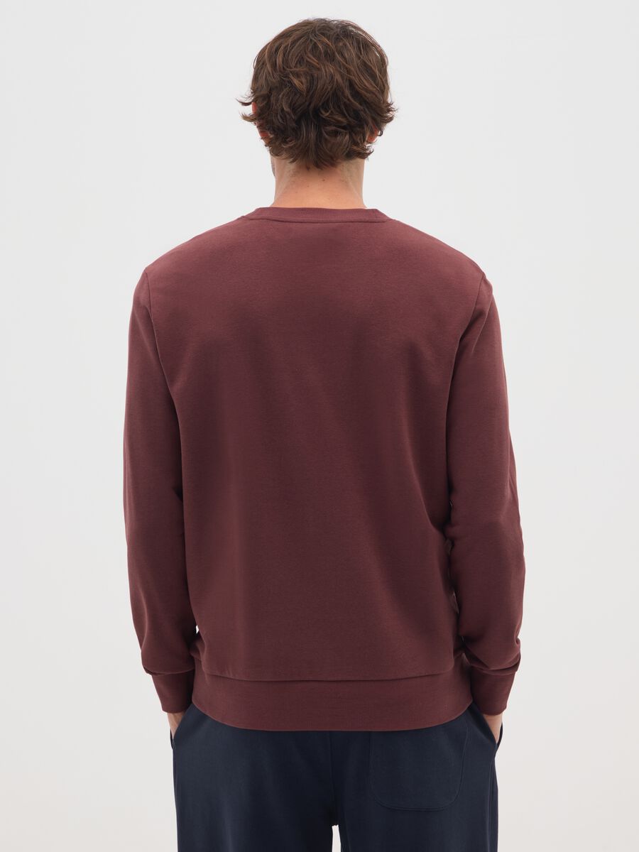 Felpa in misto cotone marrone regular fit_2