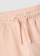 Shorts in misto cotone rosa da bambina regular fit con cuore_2