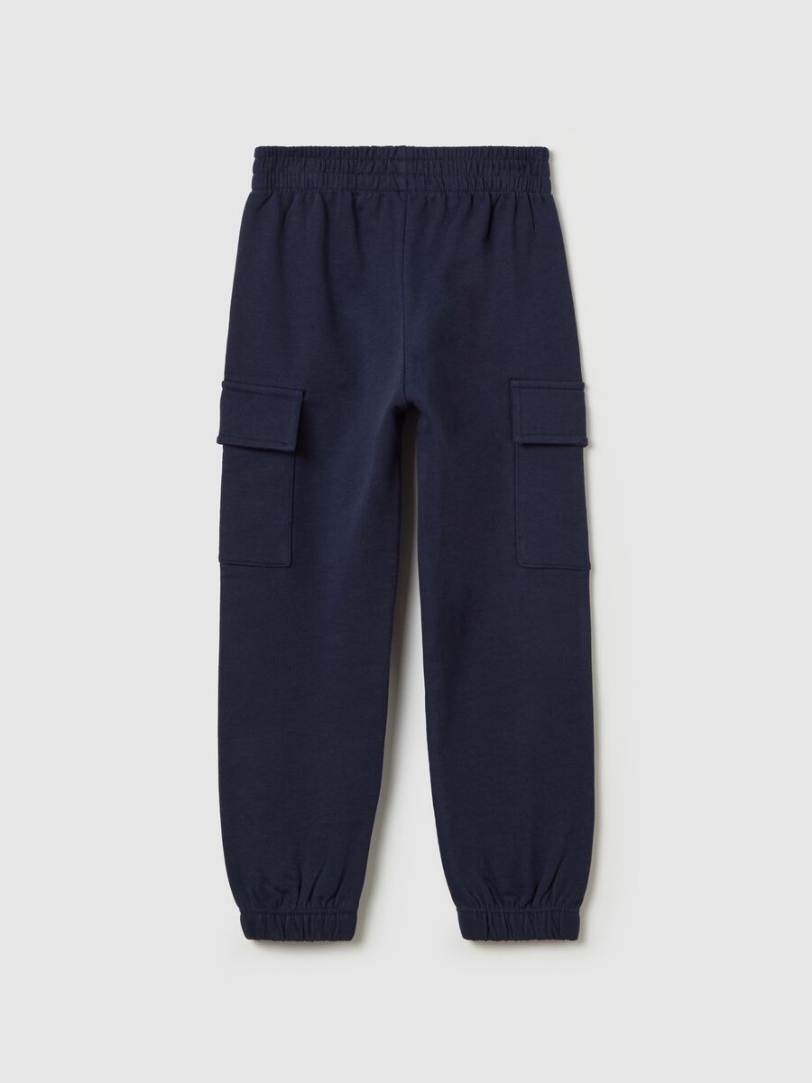 Cargo joggers with elasticated trims_1