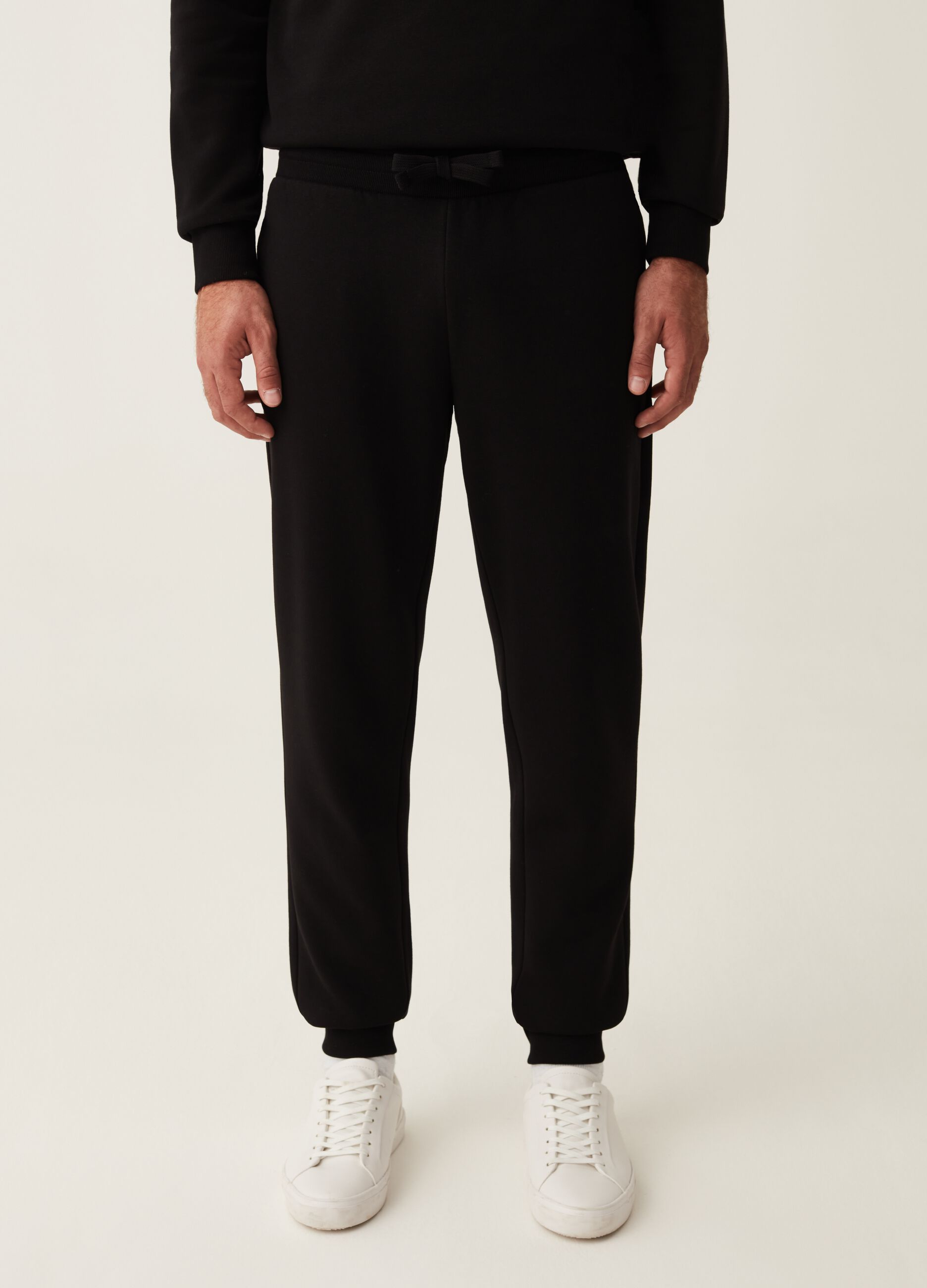 Joggers in felpa con coulisse_1