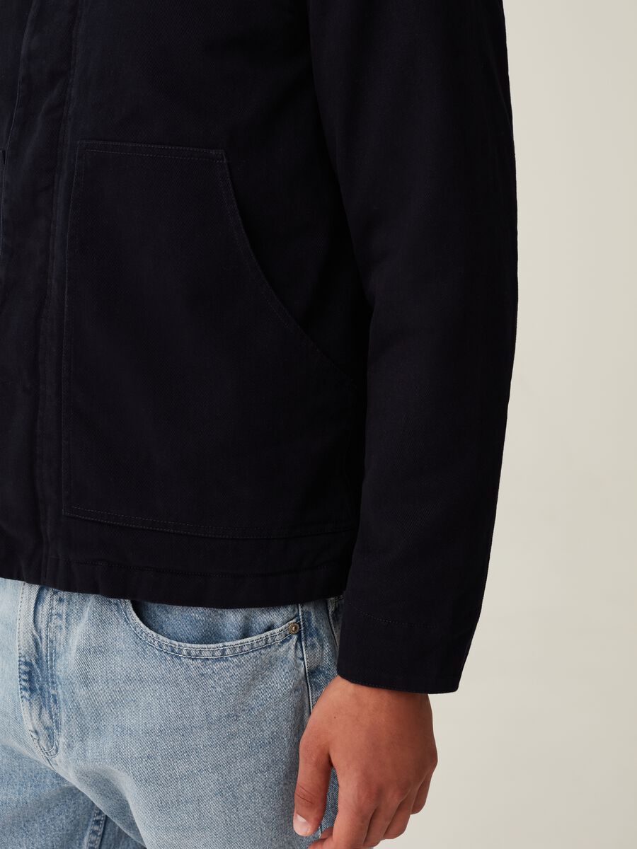 Shacket in cotone con zip_3