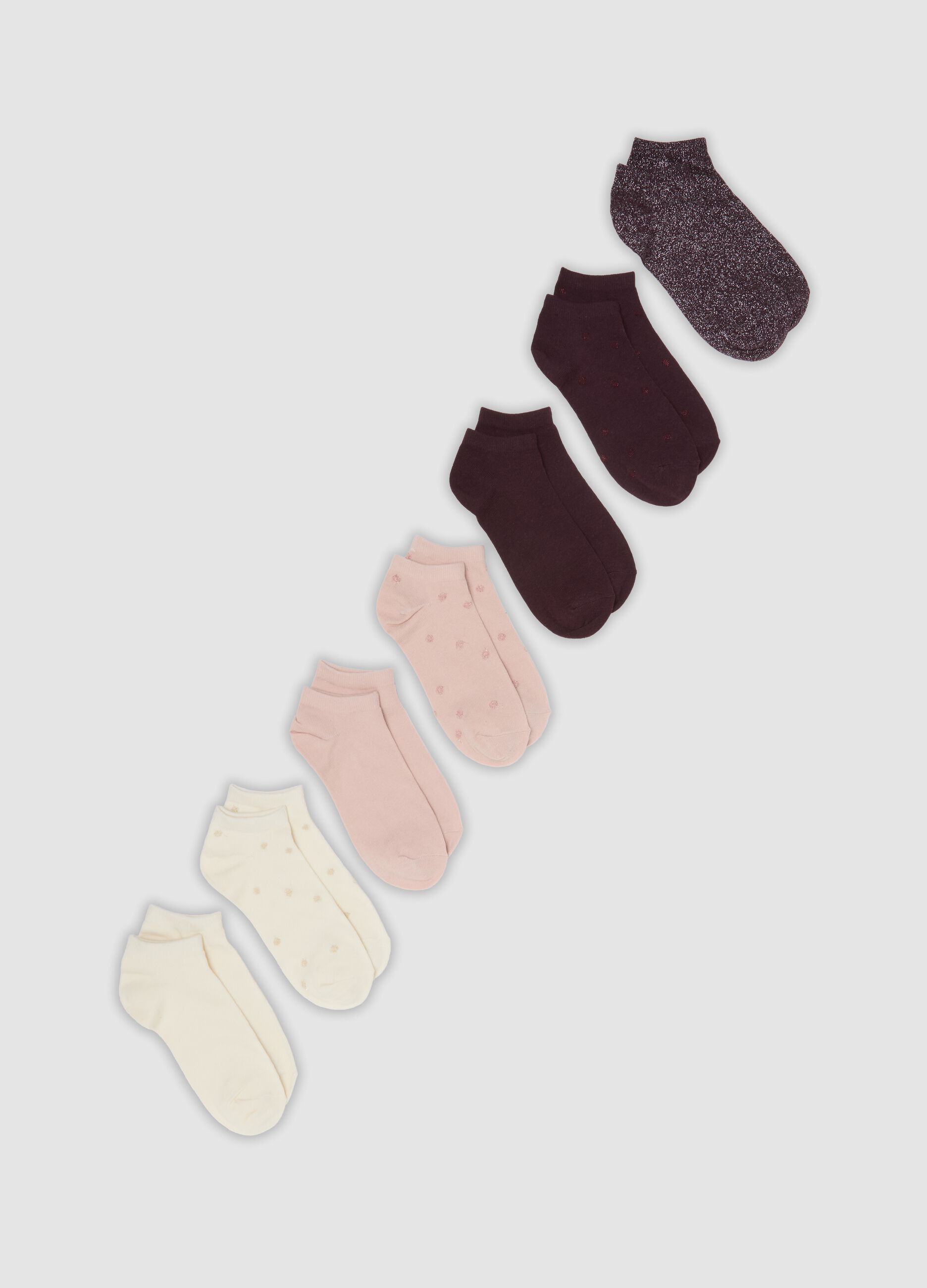 Seven-pack of multicolour socks in stretch organic cotton