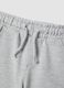 Grey pure cotton shorts with elasticated waistband_3