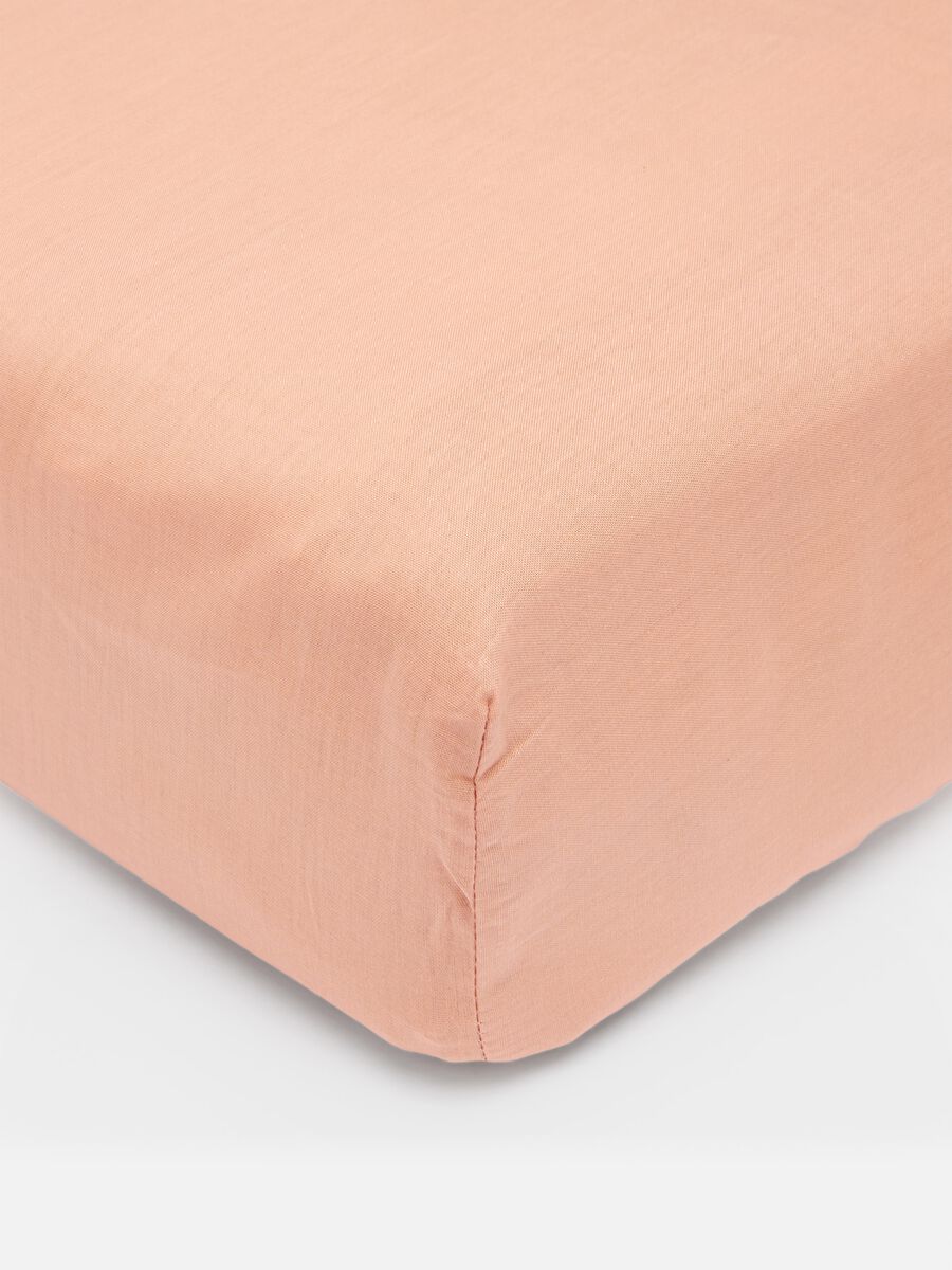 Fitted sheet for double bed in 100% cotton_0