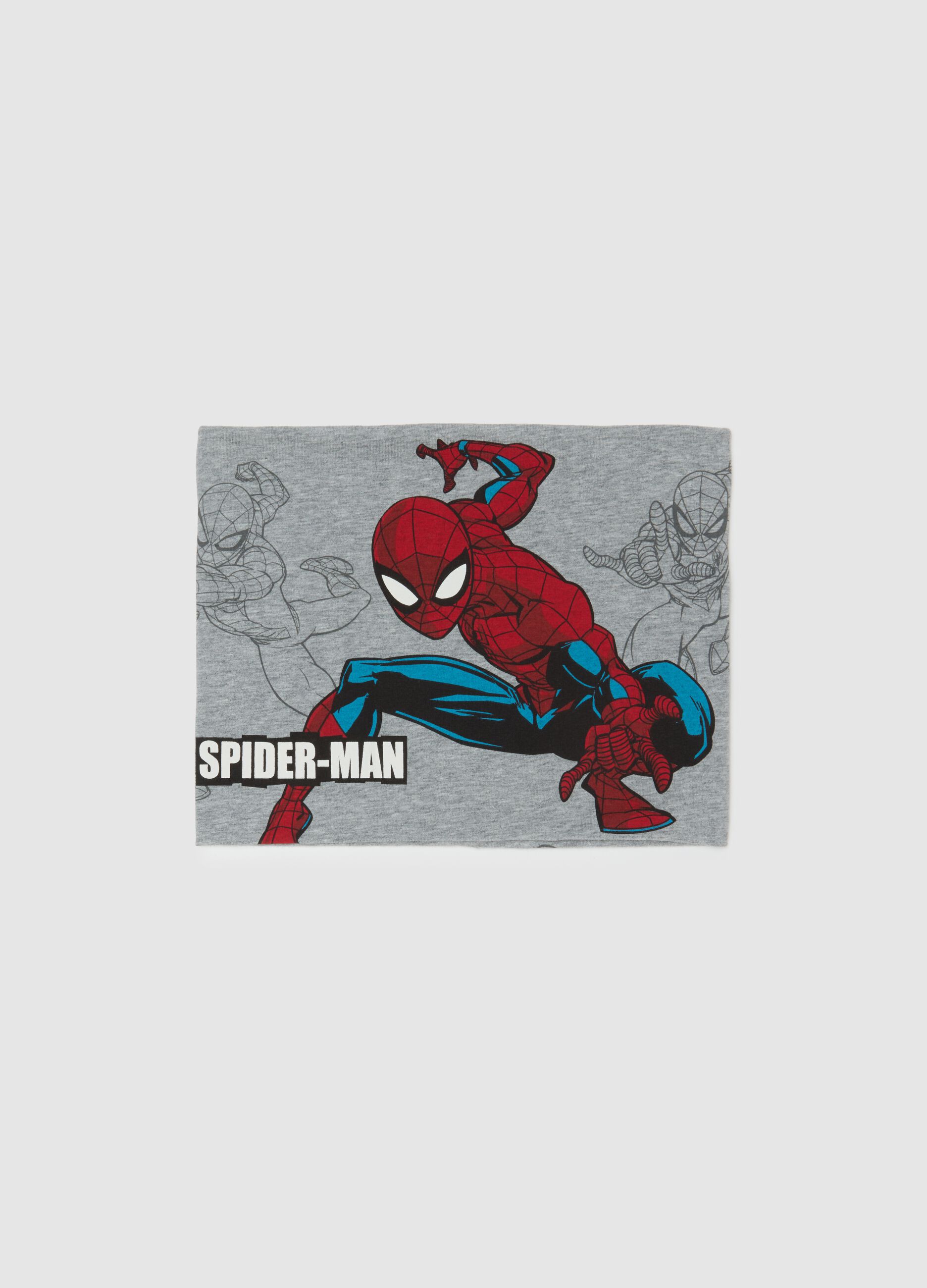 T-shirt da bambino in cotone grigia con Spider-Man