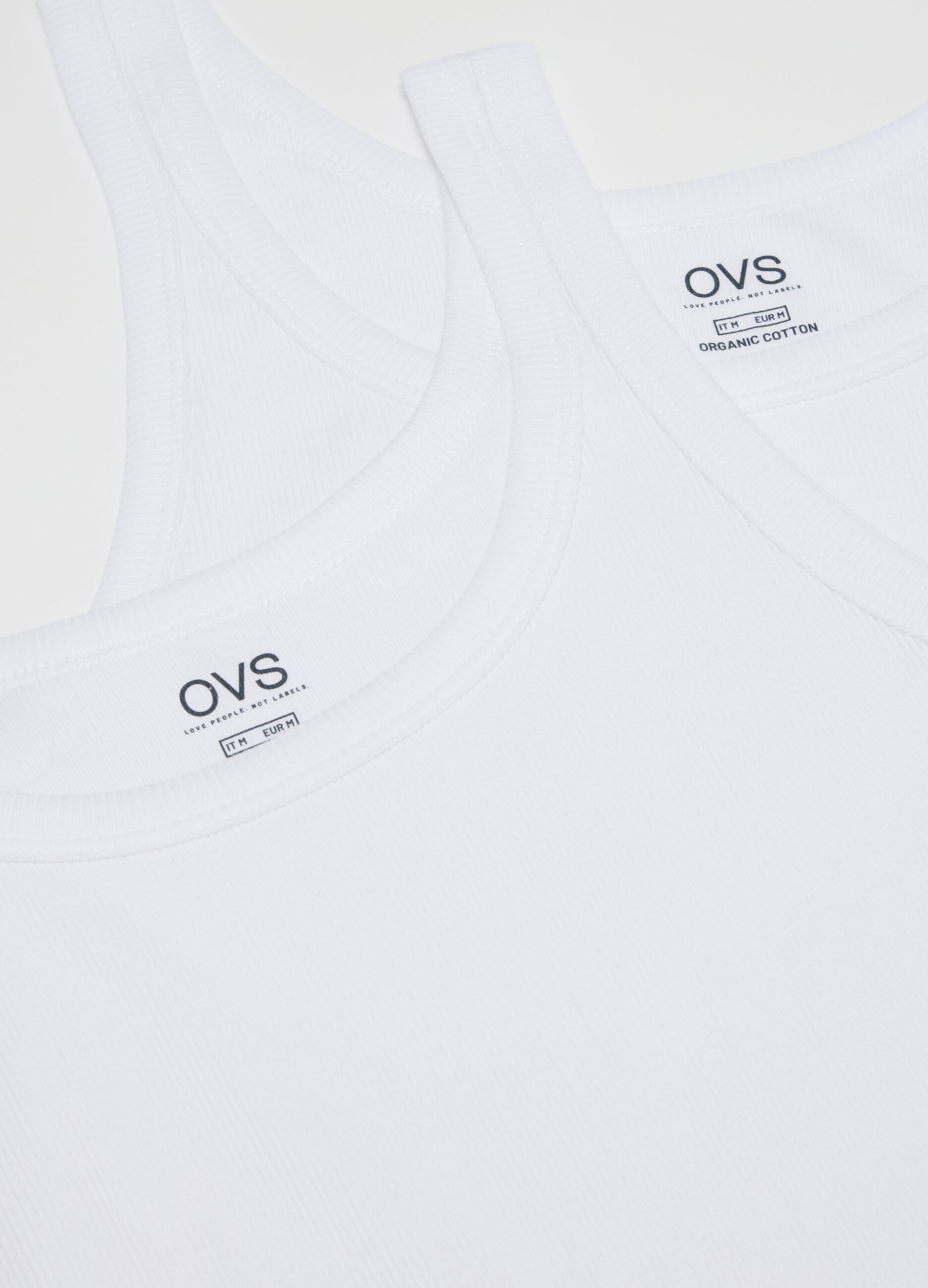 Men's White Cotton Vests Twin Pack