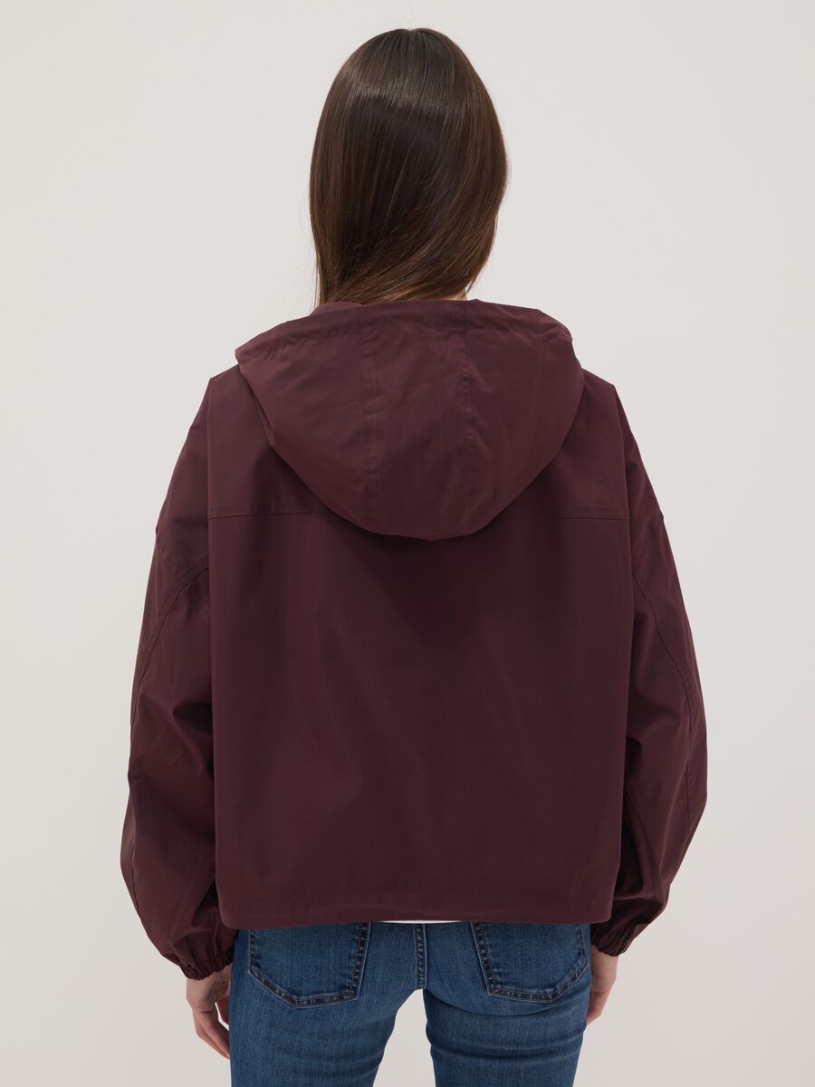 Purple hooded zip-up jacket_3
