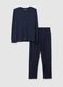 Blue cotton blend pyjamas regular fit_4