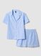 Blue striped pure cotton pyjamas, regular fit_4