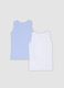 2-pack of multicolour organic cotton vests with print for girls_1