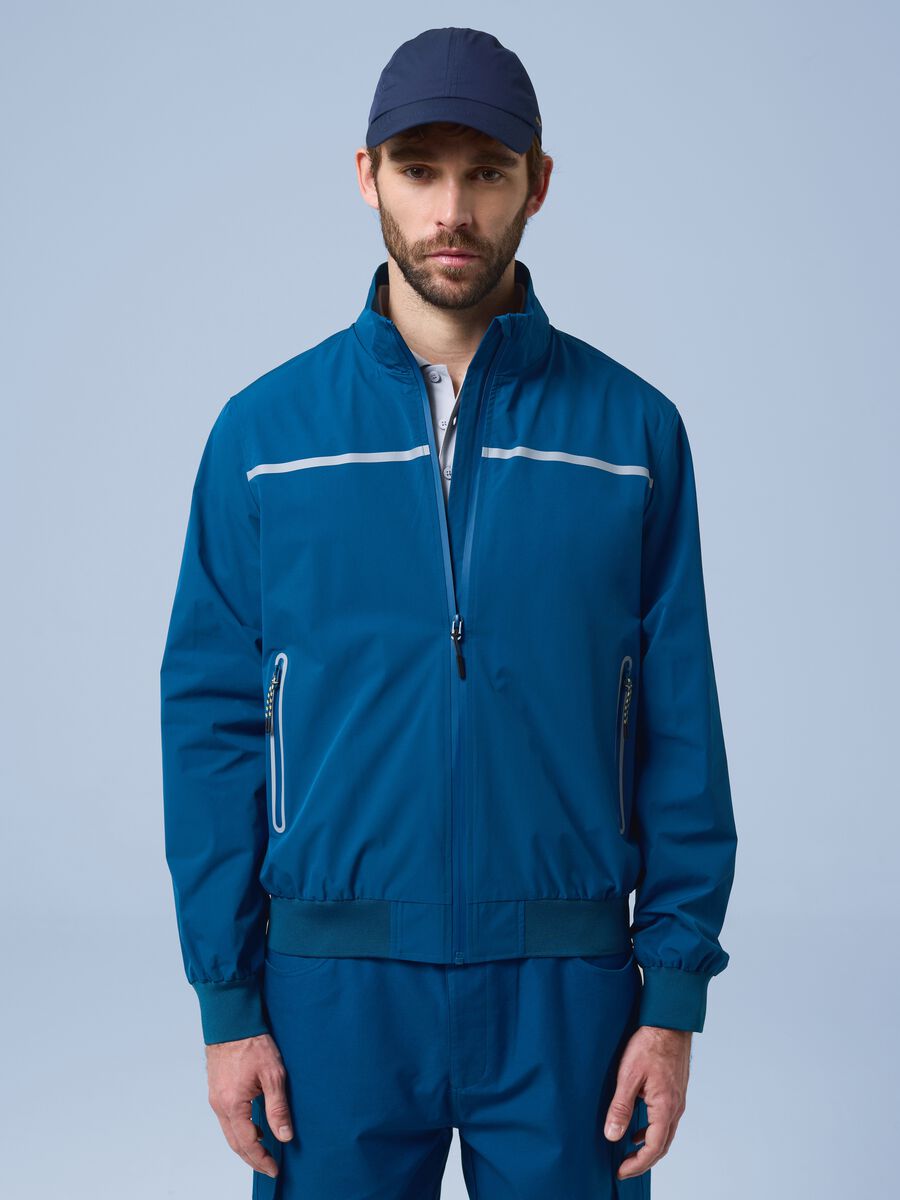 ALTAVIA SAILING blue windbreaker jacket with zip_1