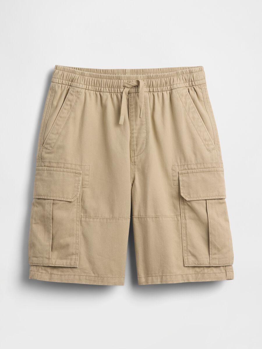 Shorts cargo in puro cotone_3