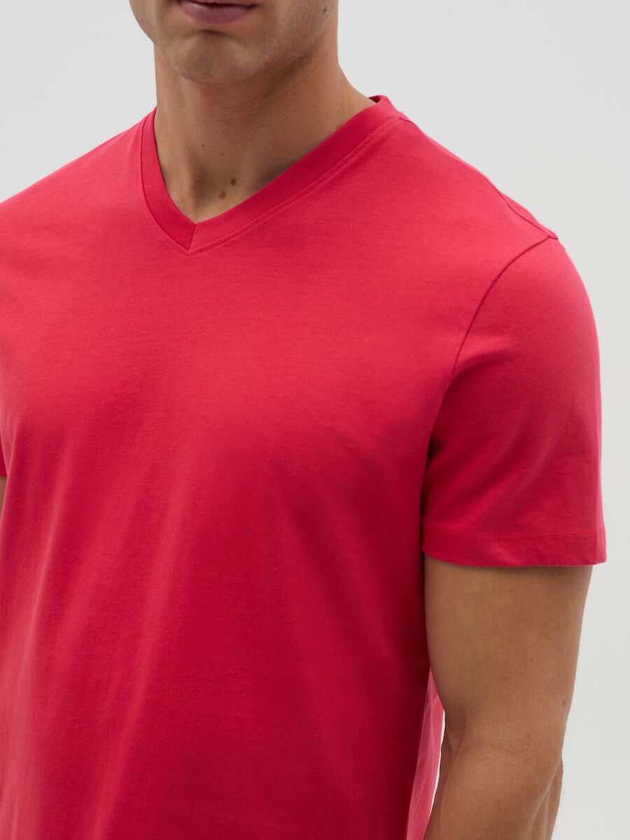 Organic cotton T-shirt with V neck_3