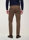Brown slim-fit stretch cotton twill chino trousers_2