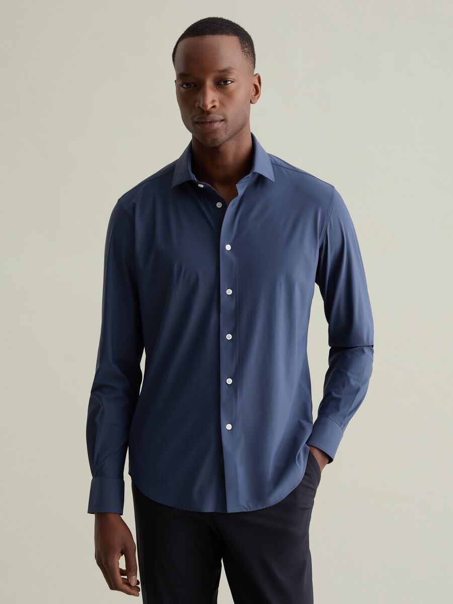 Regular-fit shirt in technical fabric_0