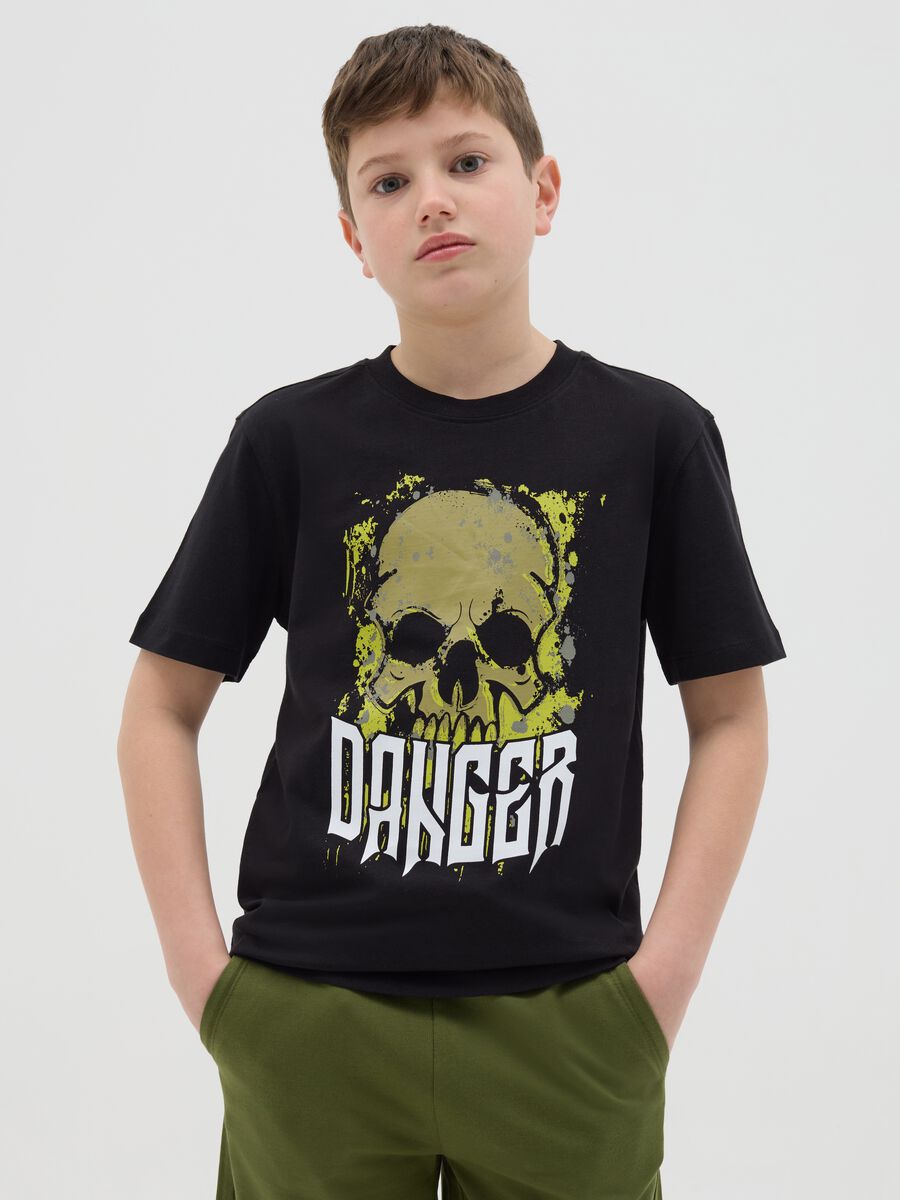 Cotton T-shirt with print_0