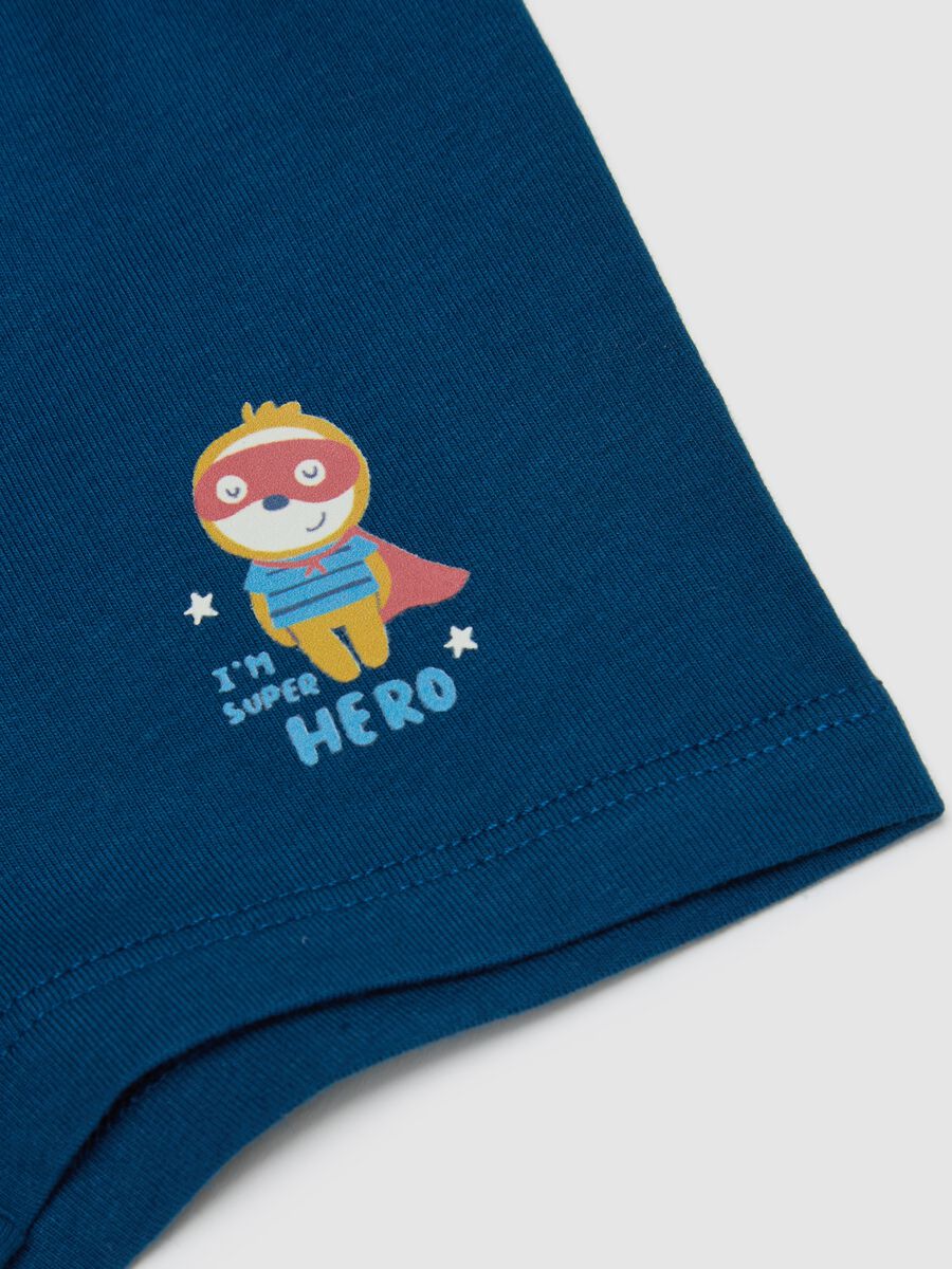 Pack of three multicolour stretch cotton baby boxers regular fit_3