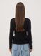 Black stretch viscose crew-neck T-shirt_3