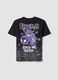 T-shirt in puro cotone nera da bambino oversize fit con stampa Pok&eacute;mon_4