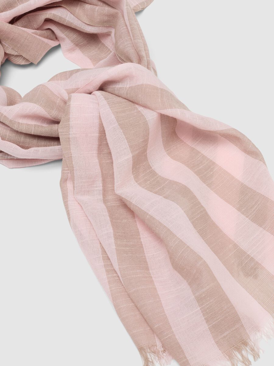 Multicolour striped pure cotton scarf_1