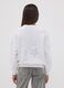 White oversized pure cotton sweatshirt with stars for girls_2