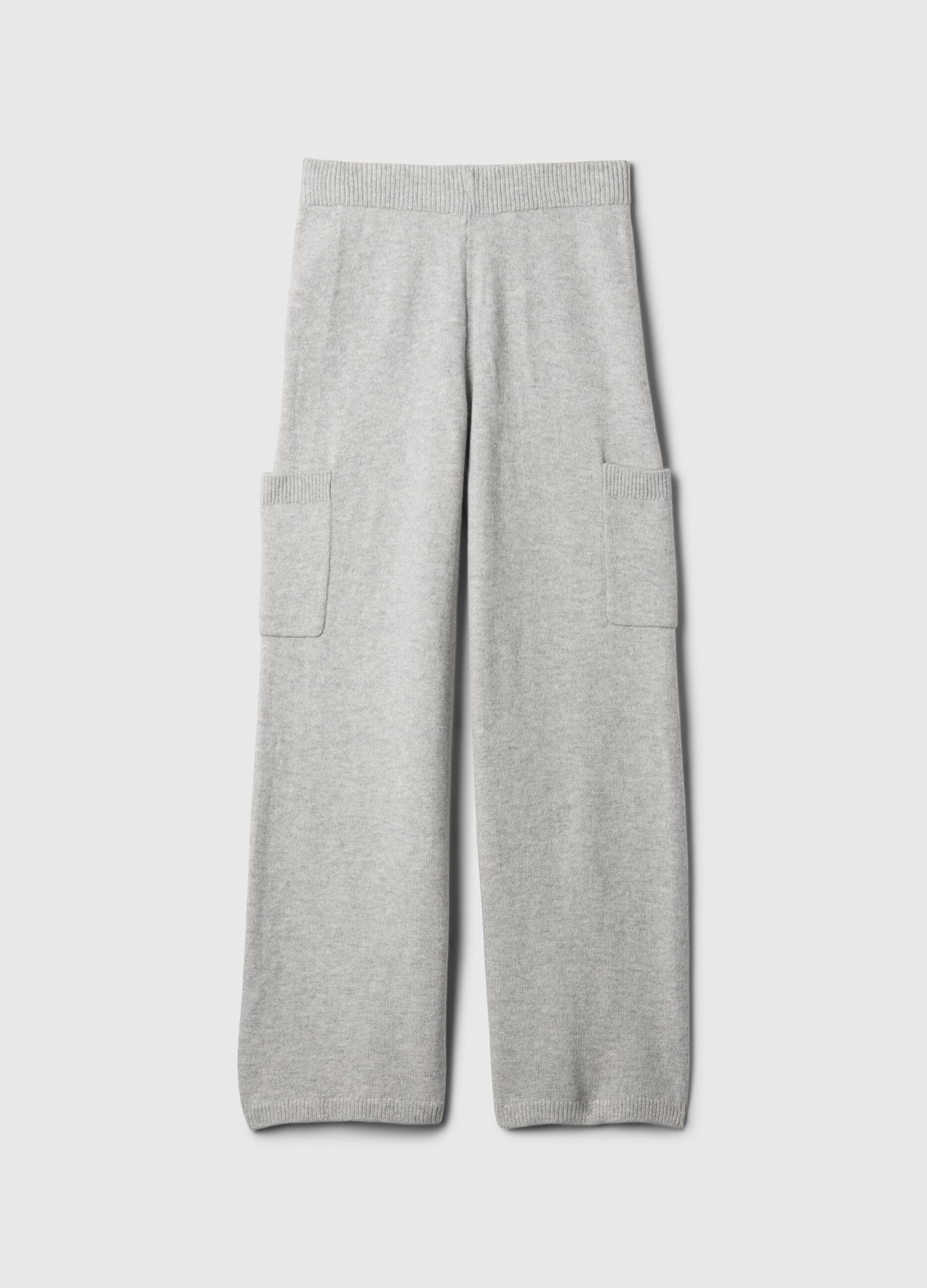 Wide-leg knit trousers