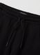 Black French Terry Cotton Trousers for Boys_3