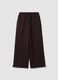 Brown pure cotton joggers with elasticated waist, oversized fit_0