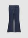 Skinny fit blue cotton leggings for girls_1