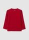 Children's red pure cotton regular fit T-shirt_0