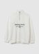 Felpa bianca con mezza zip_4