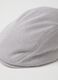 Grey chambray flat cap regular fit_2