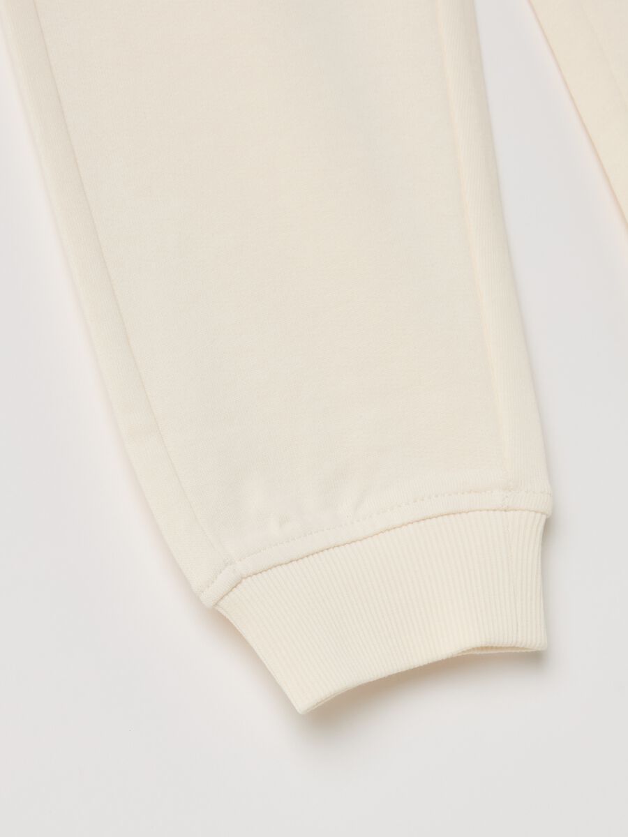 Fleece joggers with drawstring_3
