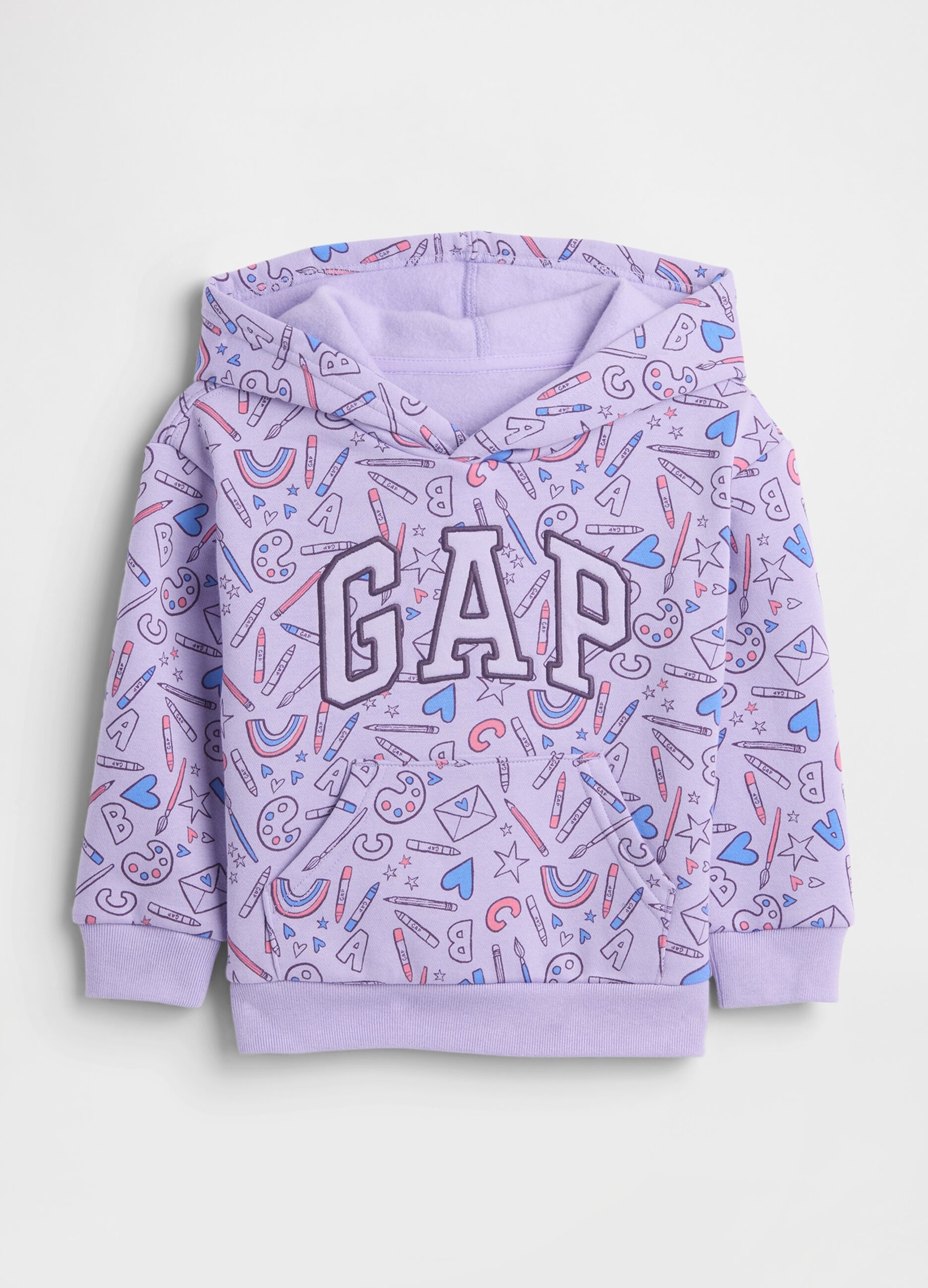 Purple Cotton Hooded Sweatshirt