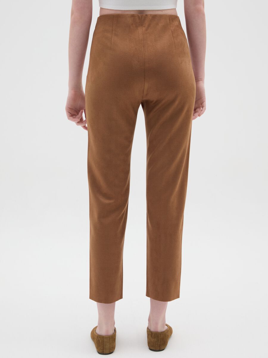 Brown Slim Fit Leggings_2