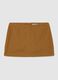 Brown Faux Leather Mini Skirt_5