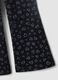 Black skinny organic cotton leggings with heart print for girls_3