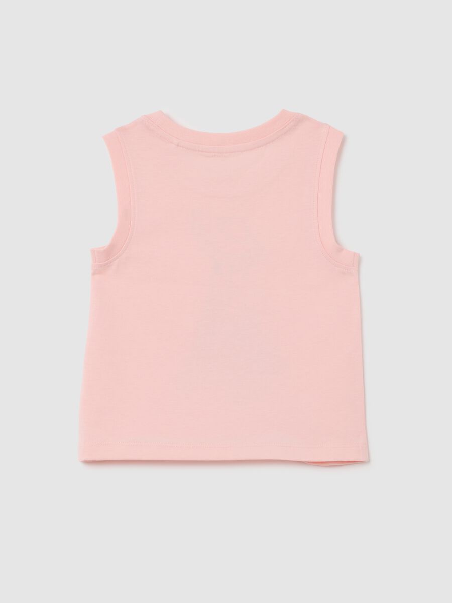 Girls' Pink Cotton T-Shirt Regular Fit_1