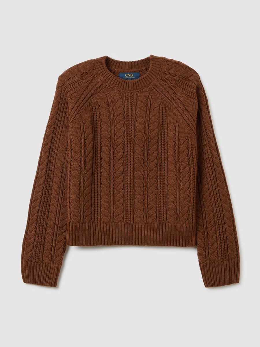 Brown regular fit sweater_4