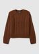 Brown regular fit sweater_4