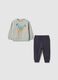 Multicolour pure cotton sweatshirt and trousers set for boys - regular fit_0