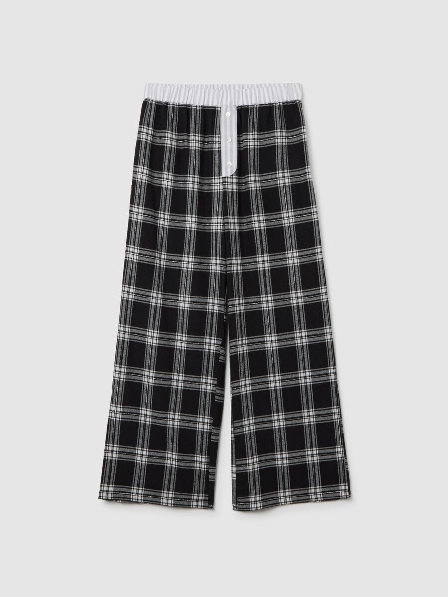 Black Flannel Regular Fit Trousers_4