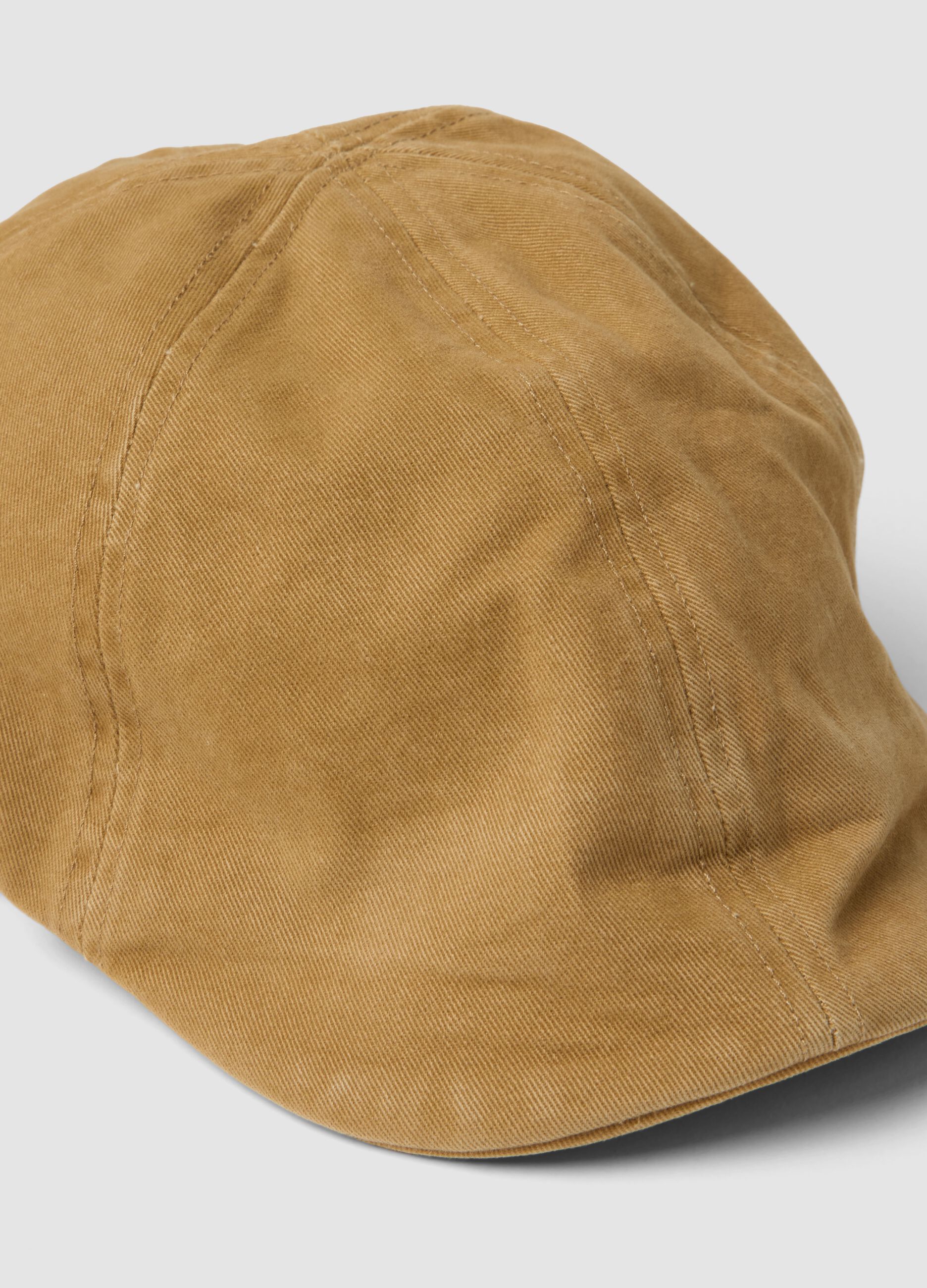 Brown pure cotton flat cap