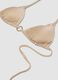 Beige glitter-textured stretch triangle bikini top_5