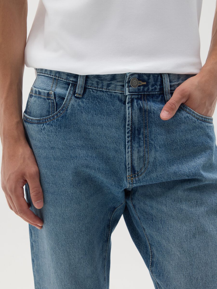 Pure Cotton Denim Regular Fit Jeans_3