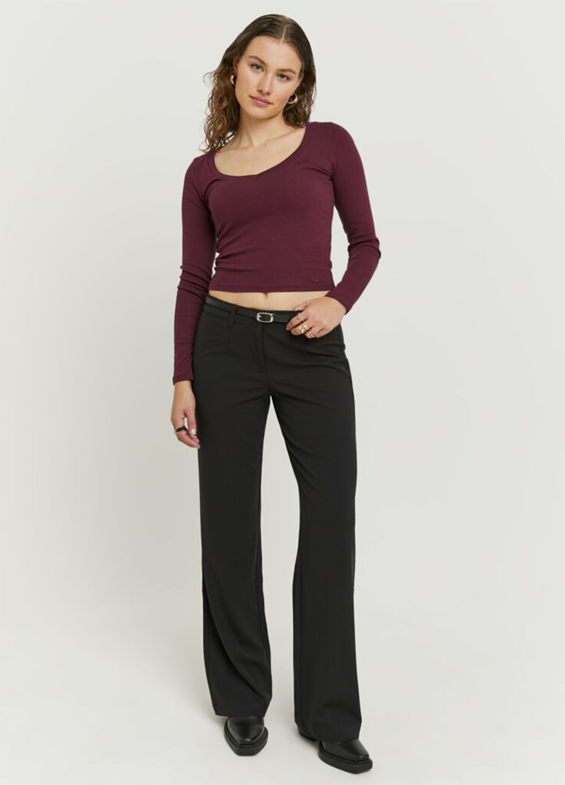Regular Fit Black Trousers